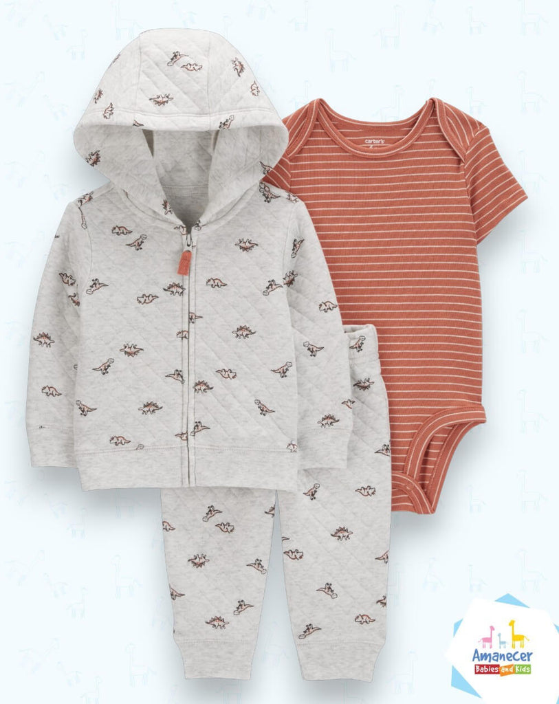 Set 3 piezas con Abrigo Gris