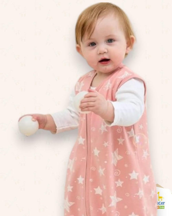 Saco de Dormir Salmón Estrellas