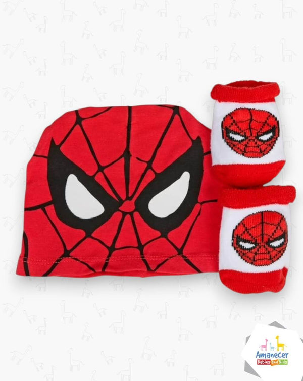 Gorrito y Medias Spiderman