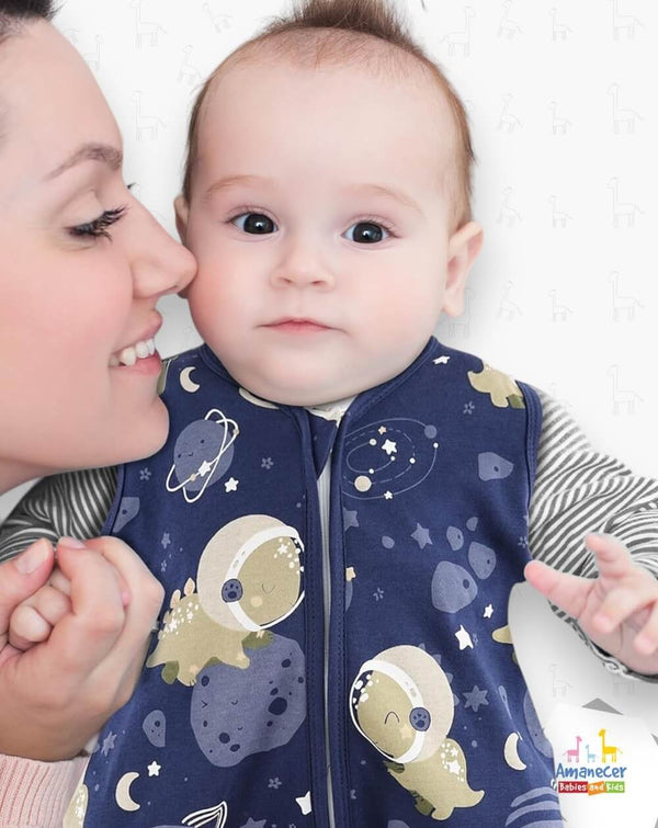 Saco de Dormir Dinos y Planetas Azul