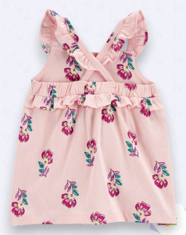 Vestido Rosa y Flores