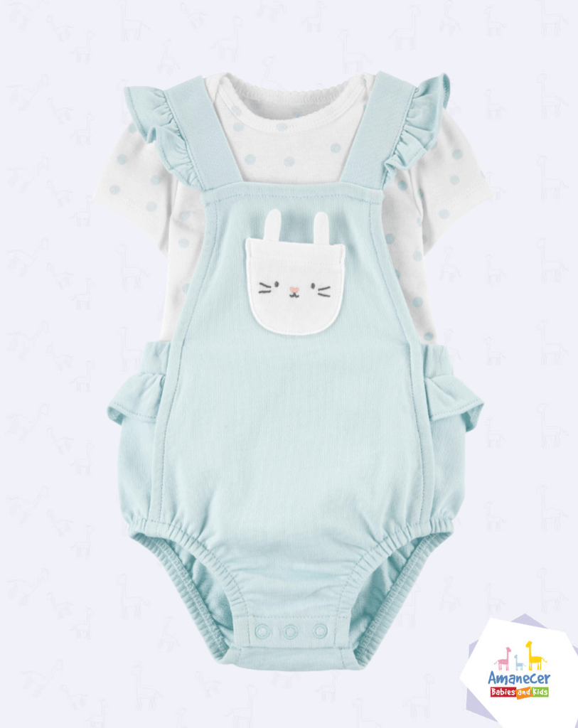 Set 2 piezas Overall Conejo